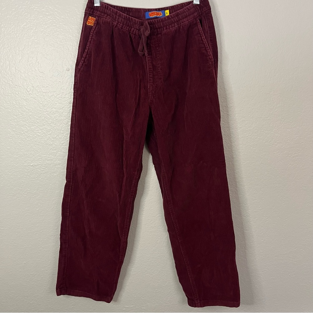 Empyre Skate Pants Mens Red Maroon Corduroy Chino Straight Skateboard - Sz S